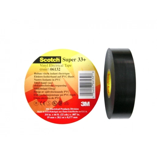 3M Scotch vinyl zelffuserende tape 19mmx20m pvc zwart 80611207012