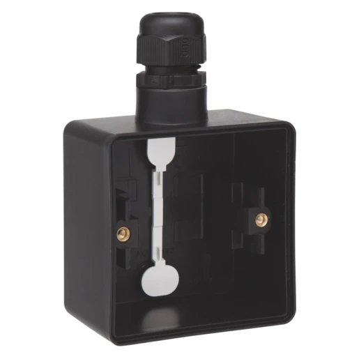 Niko New Hydro Opbouwdoos 1 ingang 1-voudig zwart Horizontaal en verticaal 761-84151