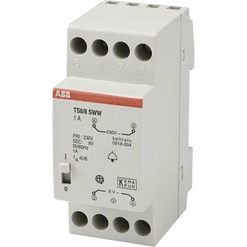 ABB Hafonorm beltransformator 230V 8V 8W 7990.130