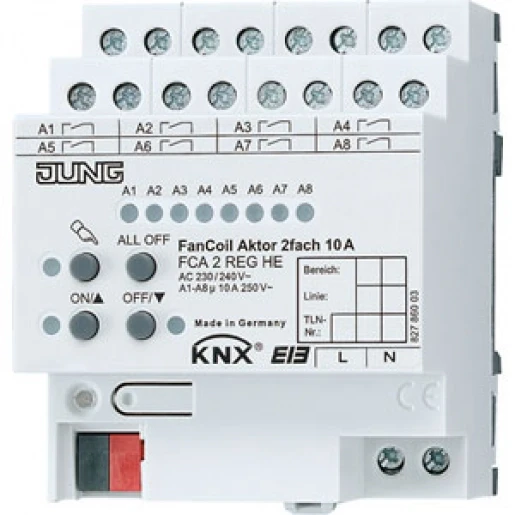 Jung Verwarmingsactoractor 2-voudig KNX DIN-rail FCA2REGHE