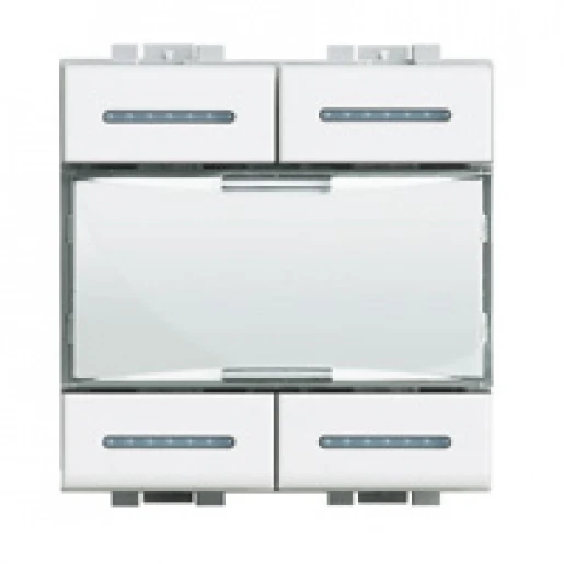 Bticino Livinglight Licht scenariobediening 4-voudig wit met tekstv inbouw IP20 RAL 9016 BTN4680