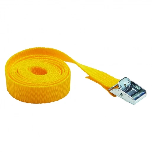 Bizline Spanband met klemsluiting 1.5 mx25mm geel