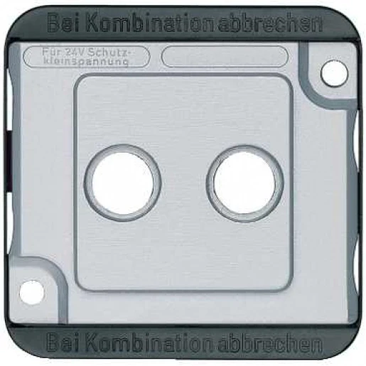 Merten Centraalplaat MSI Centraalplaat 2 connectoren MetaalZonder label zilver 294660