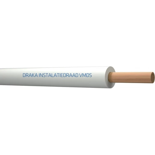 Draka VMDS 90C Montagedraad 1x1mm² PVC 90°C wit 100M Doos 132743D3