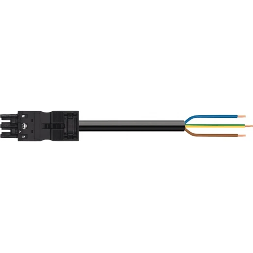 Wago Serie 771 Patchkabel gebouwinstallatie 3p Contrastekker (female) Vrij kabeluiteinde 7000mm