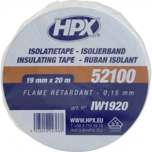HPX zelfklevende tape 19mmx20m PVC Wit