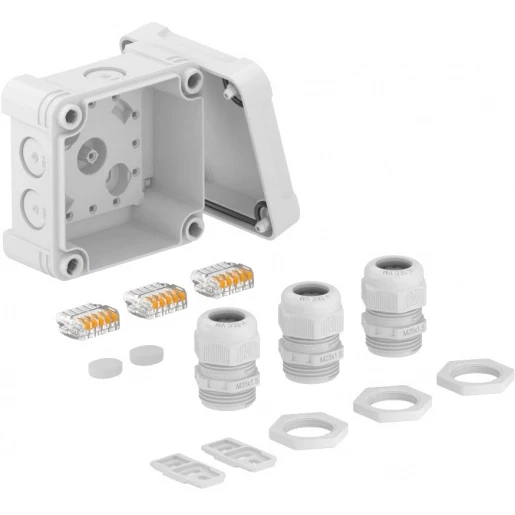 OBO Kabeldoos 5x61x525 fl 3xv-tec vm 3x116 95x95x60 pc lichtgrijs 703