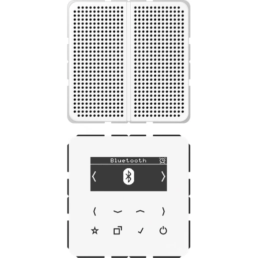 Jung CD range smartradio mono & bluetooth cd500 alpine wit DAB+ FM ontvanger wit DABCD1BTWW