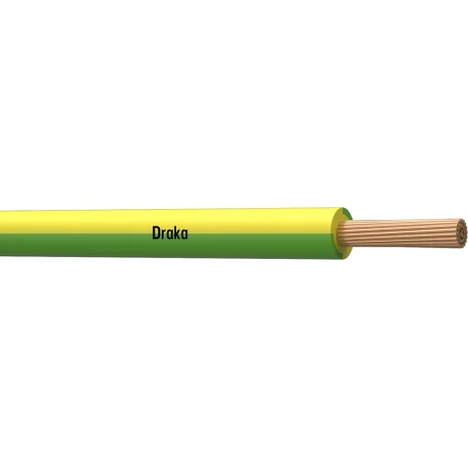 Draka HVDS B2ca Installatiedraad 1x6mm² B2ca polyolefine 70°C groen/geel 100M Doos 834000D3