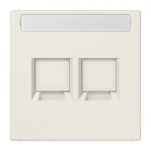 Jung LS range afdekking ls990 Modular-Jack 2 connectoren Met label wit LS1969-25NAWE