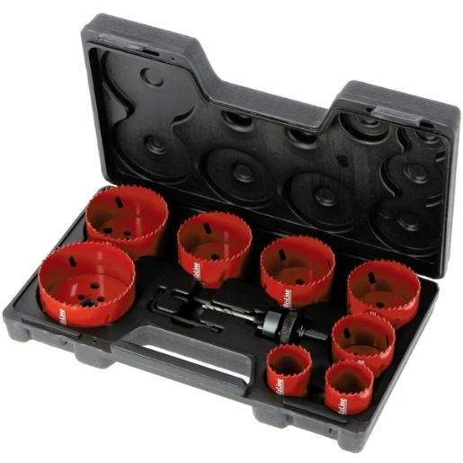 Bizline Kobalt Gatzagen HSS 8 % cobalt set van 8 in koffer Ø 38/40/54/64/67 8-delig Zeskanthouder 700895