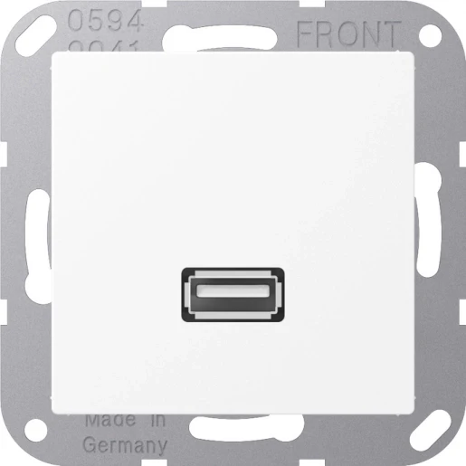 Jung A range afdekking a500 matwit 1x usb MAA1122WWM