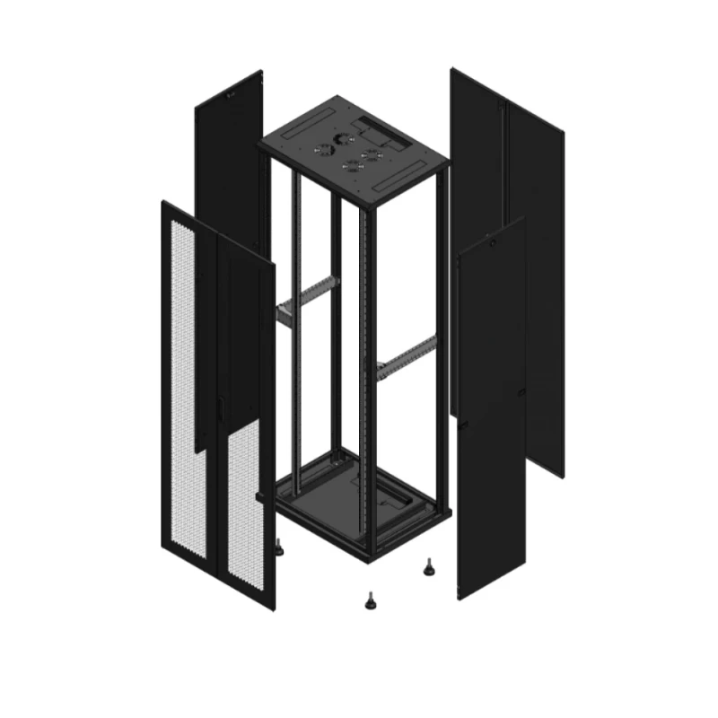 Gigamedia Vloer patchkast AV dubbel PER AR dubbel TOL 19" 47HE 800x600mm Zwart GGM 704786PPDPTD