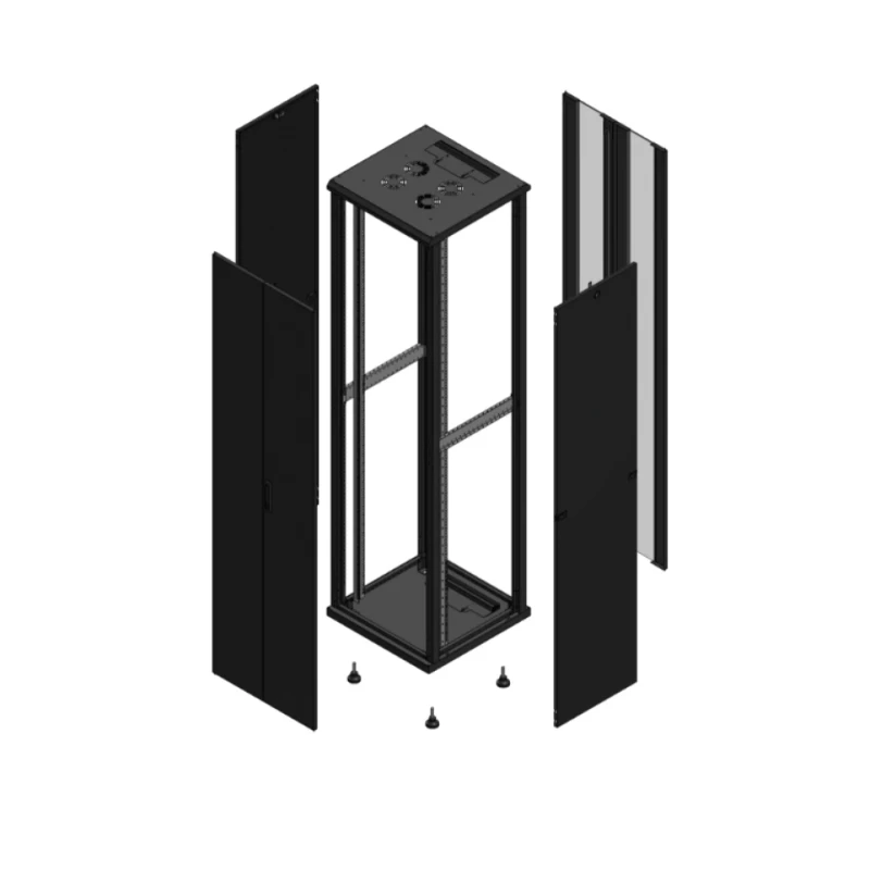 Gigamedia Vloer patchkast AV dubbel TOL AR dubbel VER 19" 47HE 600x600mm Zwart GGM 704766PTDPVD