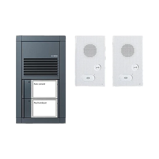 Siedle Audio-Set Vario 2 woningen Antraciet grijs