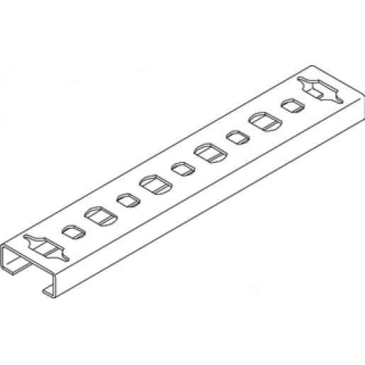 OBO CL20 Profielrail geperforeerd C-profiel rug geperforeerd 11mm 2000x20x8mm sdz 1106120
