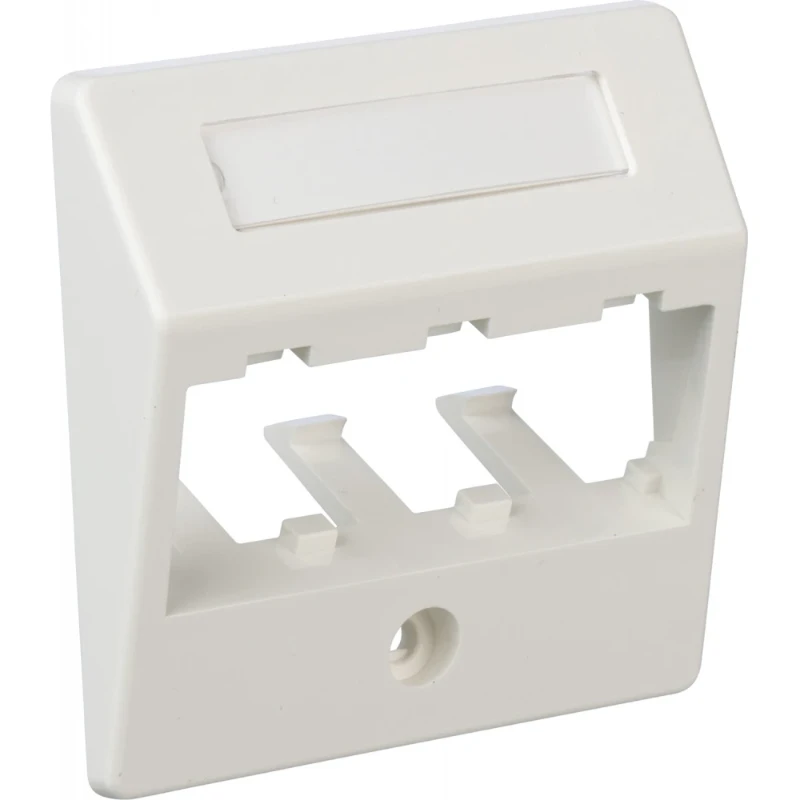 Panduit Mini Com Centraalplaat- (onderdeel) CE Z3873188 Modular-Jack Centraalplaat 3 connectoren Met label wit CHES3AWY
