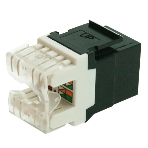 Gigamedia Modulaire connector rj45 cat5e utp keystone jack zwart
