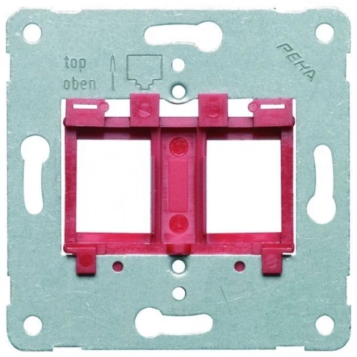 Peha Draagframe rood Modular-Jack Basiselement 2 connectoren MetaalZonder label 00740011