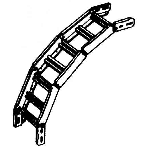 Legrand GLO-4 bocht / hoekstuk kabelladder 90° 200x60mm Staal sdz RAL 7038 8312152