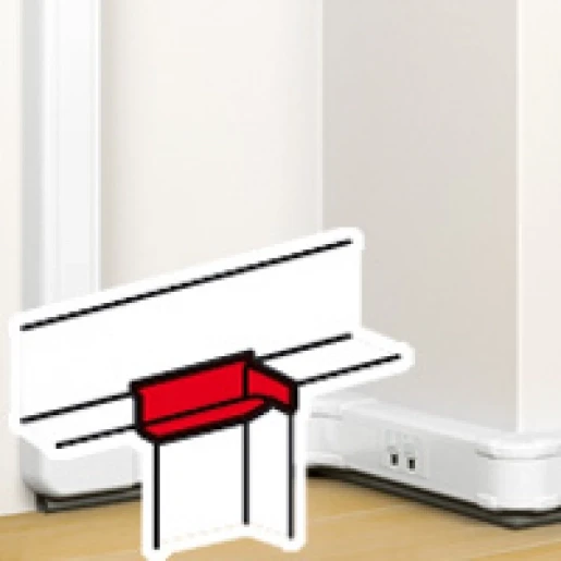 Legrand DLP t-stuk wandgoot 105x50mm wit RAL 9003 075676