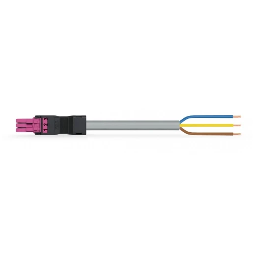 Wago Serie 891 Patchkabel gebouwinstallatie 3p Contrastekker (female) Vrij kabeluiteinde 5000mm