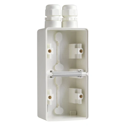 Niko New Hydro Opbouwdoos 2 ingangen 2-voudig wit Verticaal 701-84252