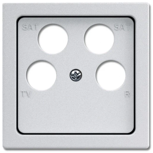ABB Busch-Jaeger Future centraalplaat Satelliet Bedieningselement 4 connectoren Zonder label aluminium 2CKA001724A4367