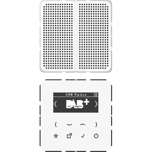 Jung CD range smartradio mono cd500 alpine wit DAB+ FM ontvanger wit DABCD1WW