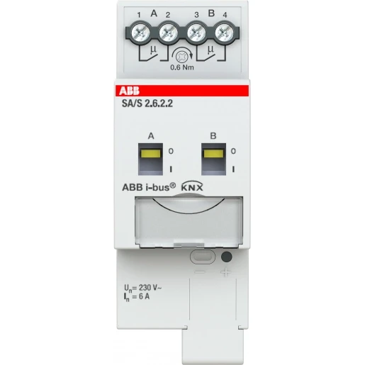 ABB Busch-Jaeger Schakel aktor standaard knx 2-voudig 6 ampere