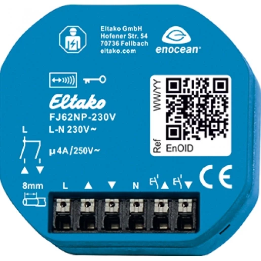 Eltako Funk schakelactor voor zonwering en rolluiken. 1+1 NO 4A/250VAC