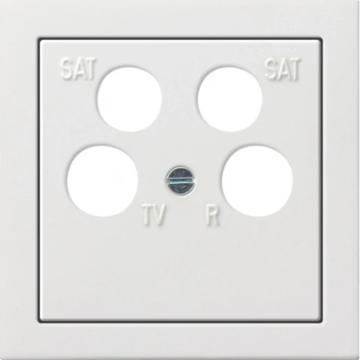 Gira F100 Afdekplaat 4-v wit RAL 9010 0259112