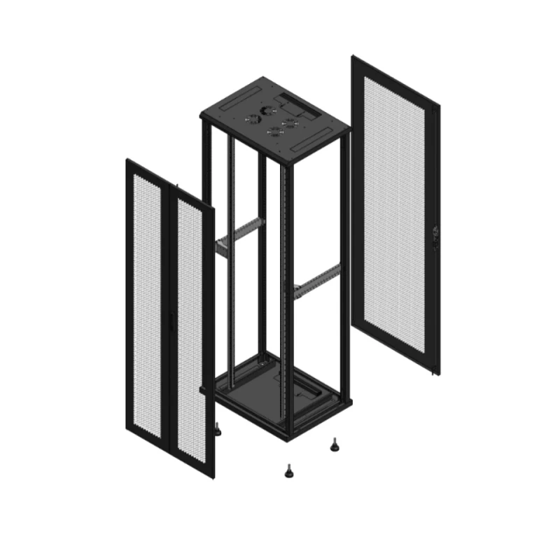 Gigamedia Vloer patchkast AV dubbel PER AR enkel PER EX noi 19" 47HE 800x600mm Zwart GGM 704786PPDPPSEX