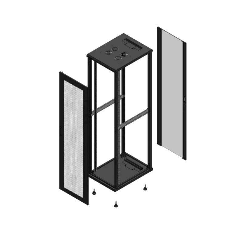 Gigamedia Vloer patchkast AV enkel PER AR enkel VER EX 19" 47HE 600x800mm Zwart GGM 704768PPSPVSEX