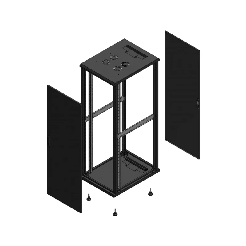 Gigamedia Vloer patchkast AV enkel TOL AR enkel TOL EX 19" 36HE 600x800mm Zwart GGM 703668PTSPTSEX