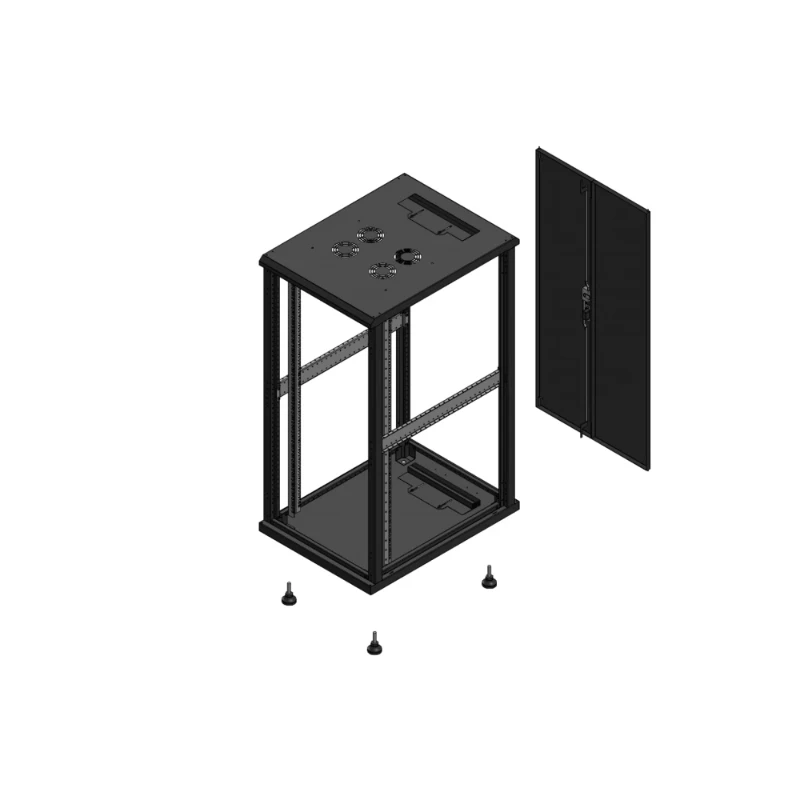 Gigamedia Vloer patchkast SP AR dubbel TOL EX 19" 26HE 600x800mm Zwart GGM 702668SPPTDEX