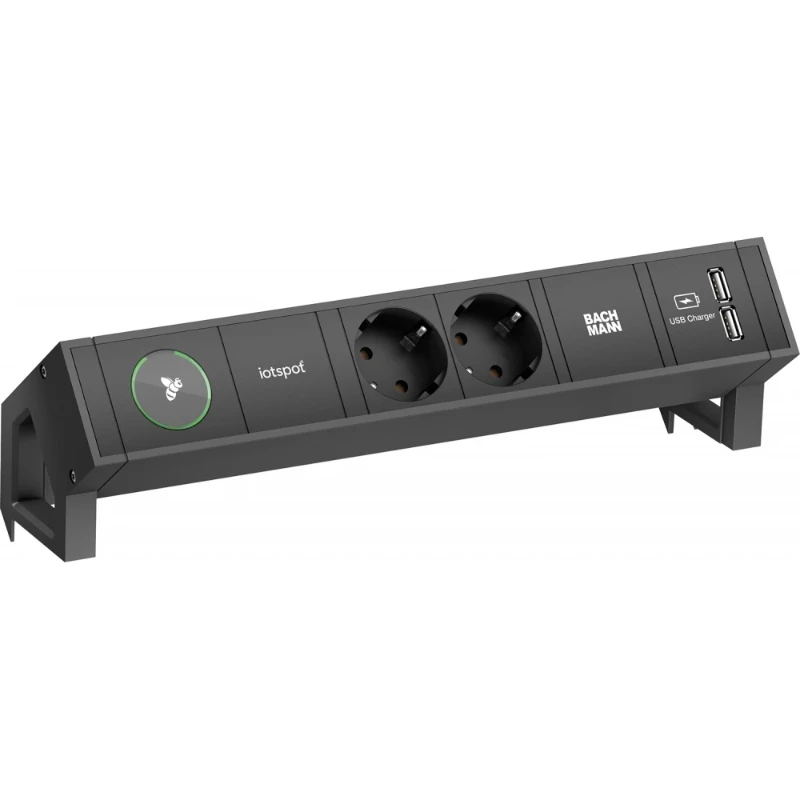 Bachmann Desk 2 1x iotspot + 2x 230V + 2x USB chrgr 0,2m GST incl. klem