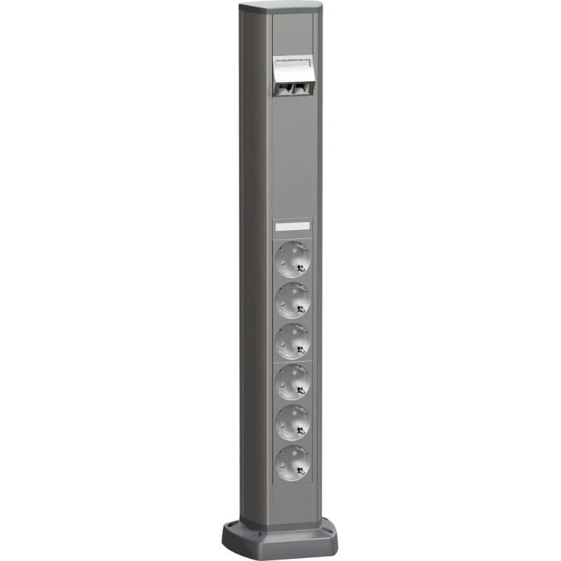 Merten OptiLine 45 Bureauzuil enkelzijdig 89x68x600mm 3 compartimenten aluminium ISM22201