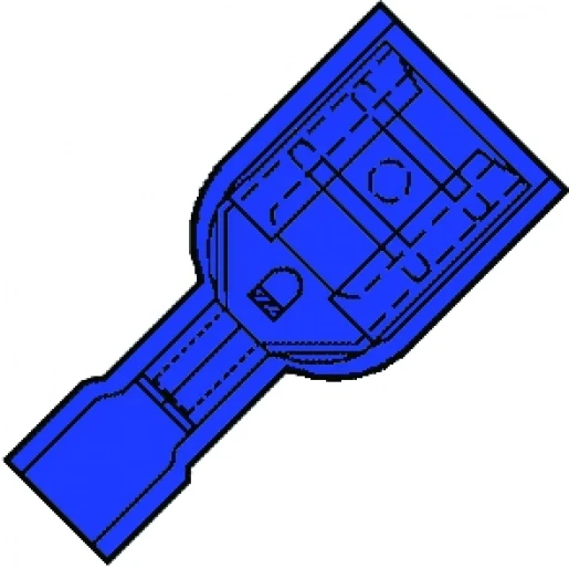Klemko Is2504-fl8 vlakstifth 2,5mm2 blauw
