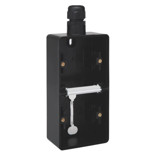 Niko New Hydro Opbouwdoos 1 ingang 2-voudig zwart Verticaal 761-84251