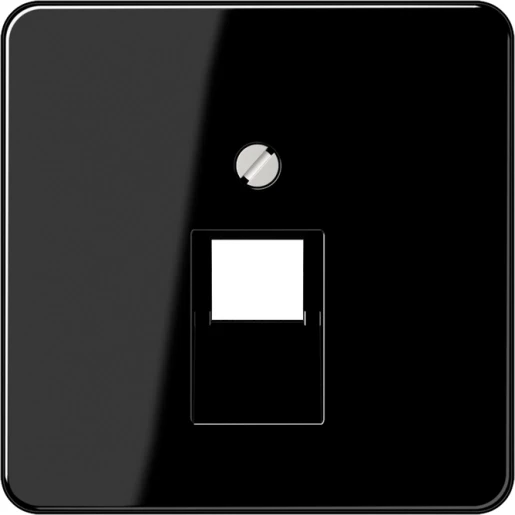 Jung CD range centraalplaat uae8upo cd500 UAE/IAE 1 connector Zonder label zwart CD569-1UASW