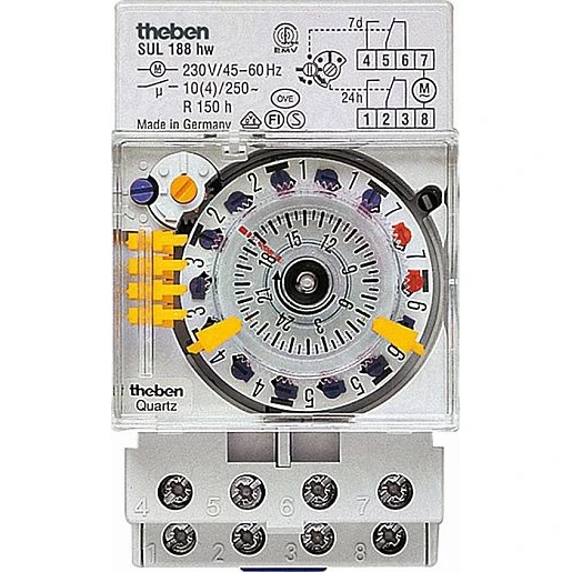 Theben Suleika Schakelklok gangreserve AC DIN-rail 10A 230V 2 kanalen 1880108