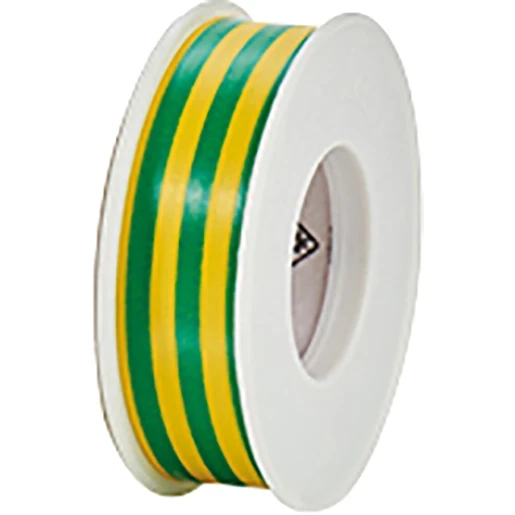 Coroplast ISOLATIEBAND OUDERDOMS-EN WEERBESTENDIG 19MMX25 METER GROEN/GEEL