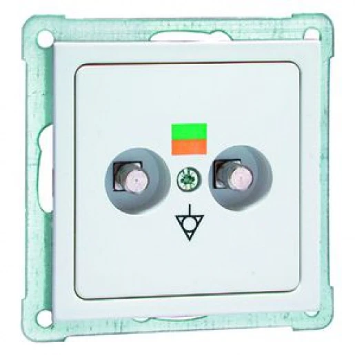 Peha Aura standaard veiligheid aardingssysteem 2 contactstiften contactdoos 2-voudig inbouw Mat wit 00156421