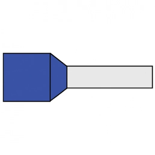 Klemko adereindhuls 2,5mm² 12mm Geïsoleerd Blauw
