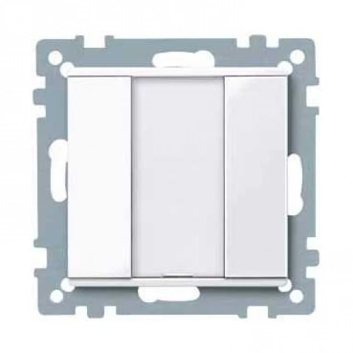 Merten SpaceLogic KNX Drukknopmodule KNX 2-voudig wit met tekstv inbouw IP20 RAL 9016 MTN617125