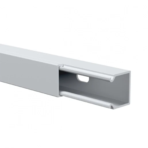 GGK LFG kabelkanaal set 2000x15x15mm PVC Bodemperforatie met deksel RAL 9001 4109G