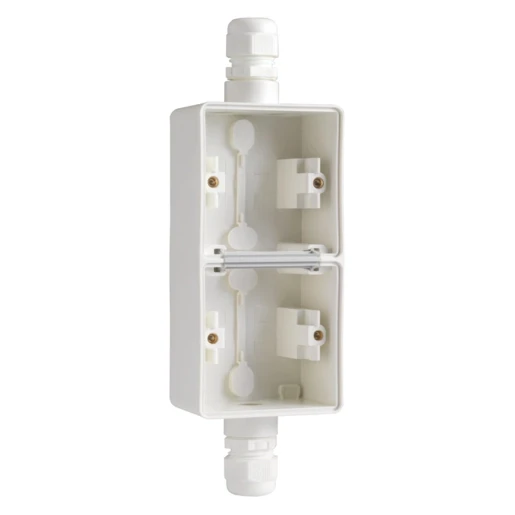 Niko New Hydro Opbouwdoos 2 ingangen 2-voudig wit Verticaal 701-84261