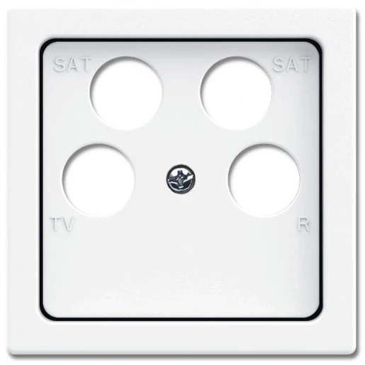 ABB Busch-Jaeger Future, Solo, Axcent, Carat centraalplaat Satelliet Bedieningselement 4 connectoren Zonder label wit 2CKA001724A4368