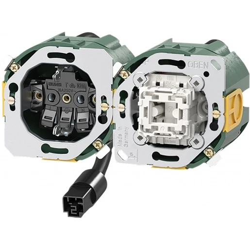 Jung NaV combinatie wandcontactdoos 1-p (attema hv en wago rond) inbouw IP2X STEK-K127